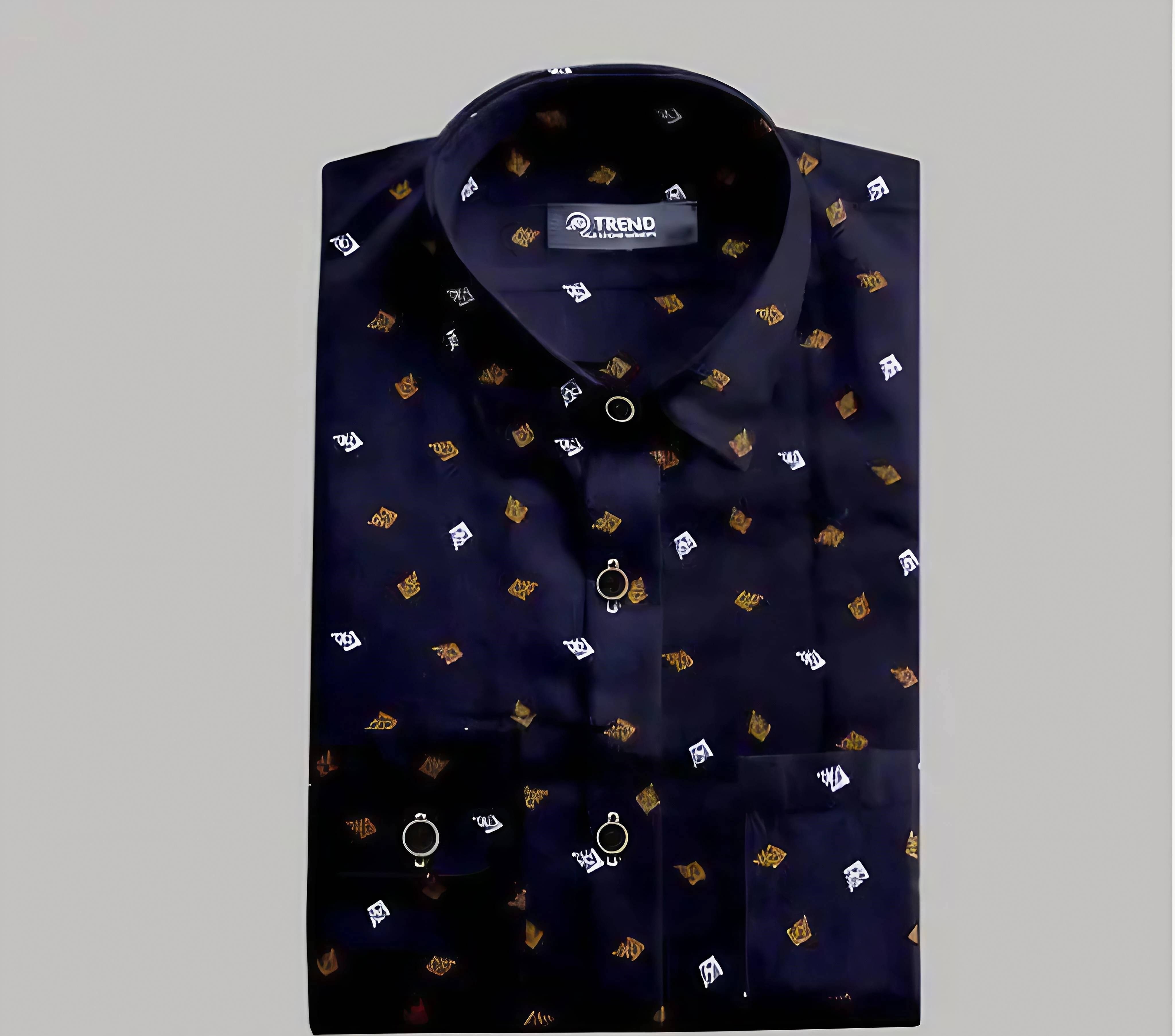 VEERA FLEX Cotton Blend Slim Fit Printed Full Sleeves Men's Casual Shirt - Blue ( Pack of 1 ) VEERA FLEX Cotton Blend Slim Fit Printed Full Sleeves Men's Casual Shirt - Blue ( Pack of 1 )