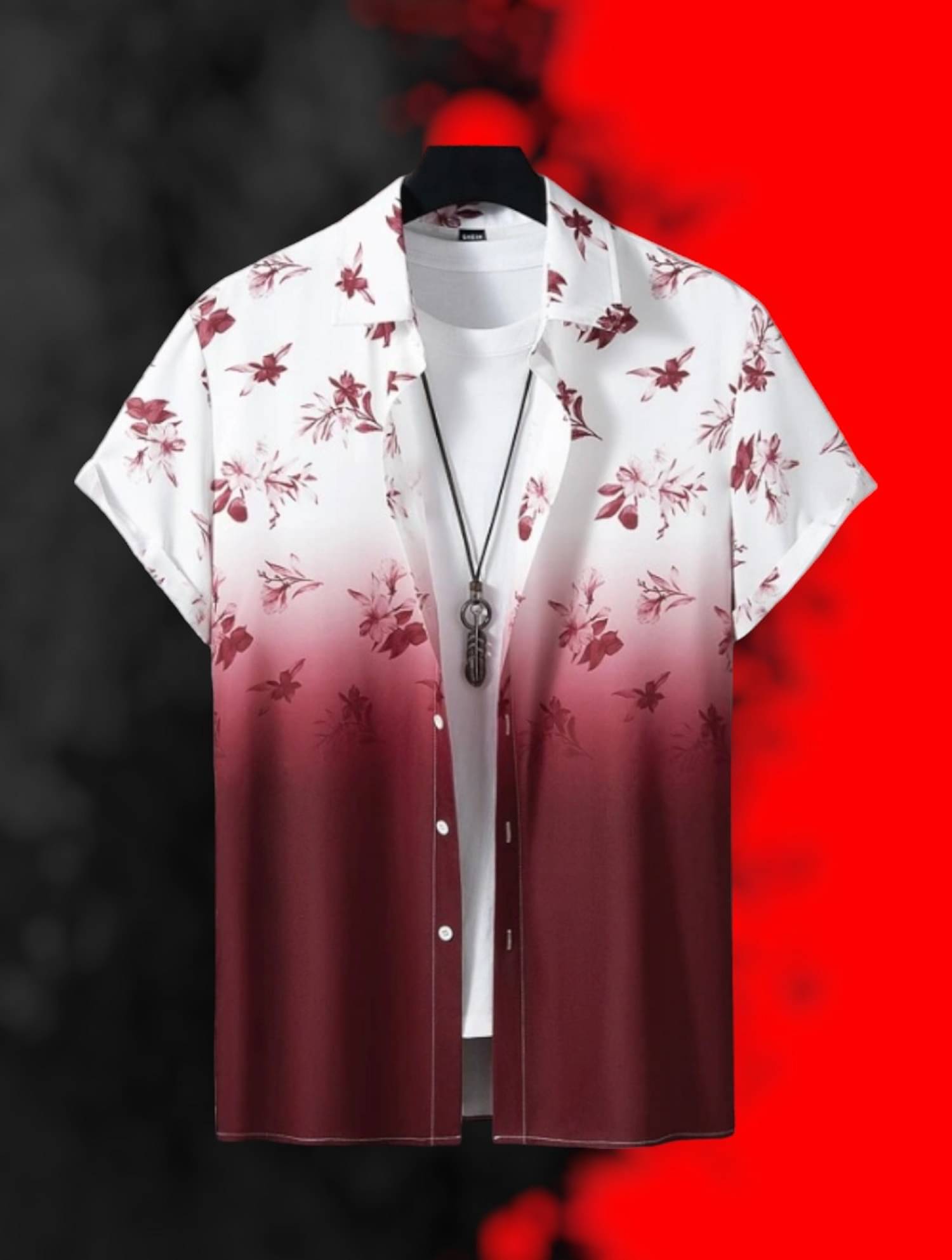 seventeenstitch Polyester Regular Fit Printed Half Sleeves Men's Casual Shirt - Maroon ( Pack of 1 ) seventeenstitch Polyester Regular Fit Printed Half Sleeves Men's Casual Shirt - Maroon ( Pack of 1 )