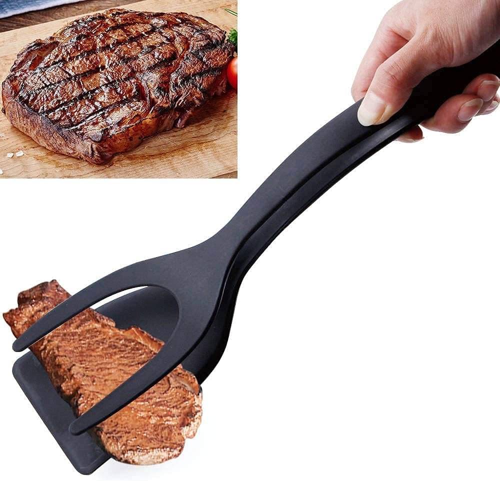2 in 1 Egg Spatula, Silicone Fried Egg Grip Flip Tongs, Double Sided Spatula Turner 2 in 1 Egg Spatula, Silicone Fried Egg Grip Flip Tongs, Double Sided Spatula Turner
