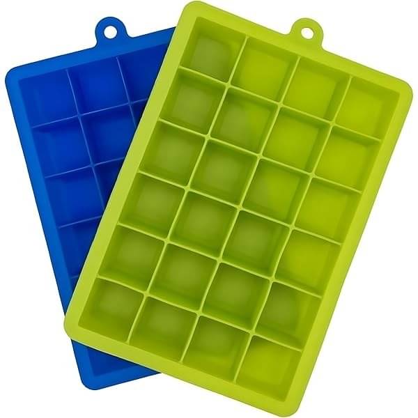     			24 Square Ice cube tray Multicolor Silicone Ice Cube Tray