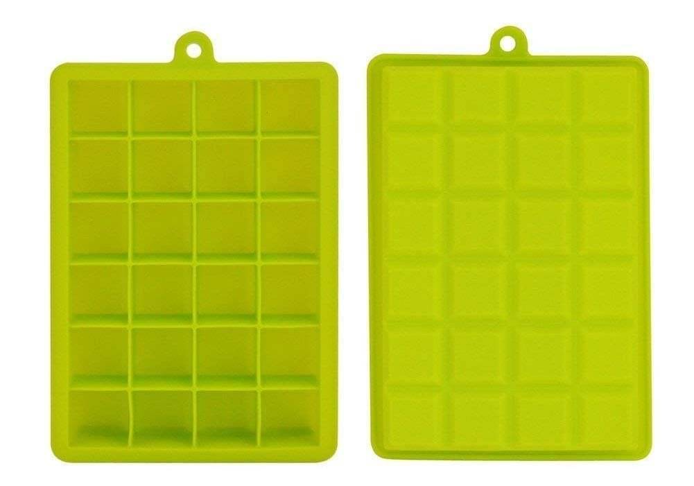    			24 Square Ice cube tray Multicolor Silicone Ice Cube Tray