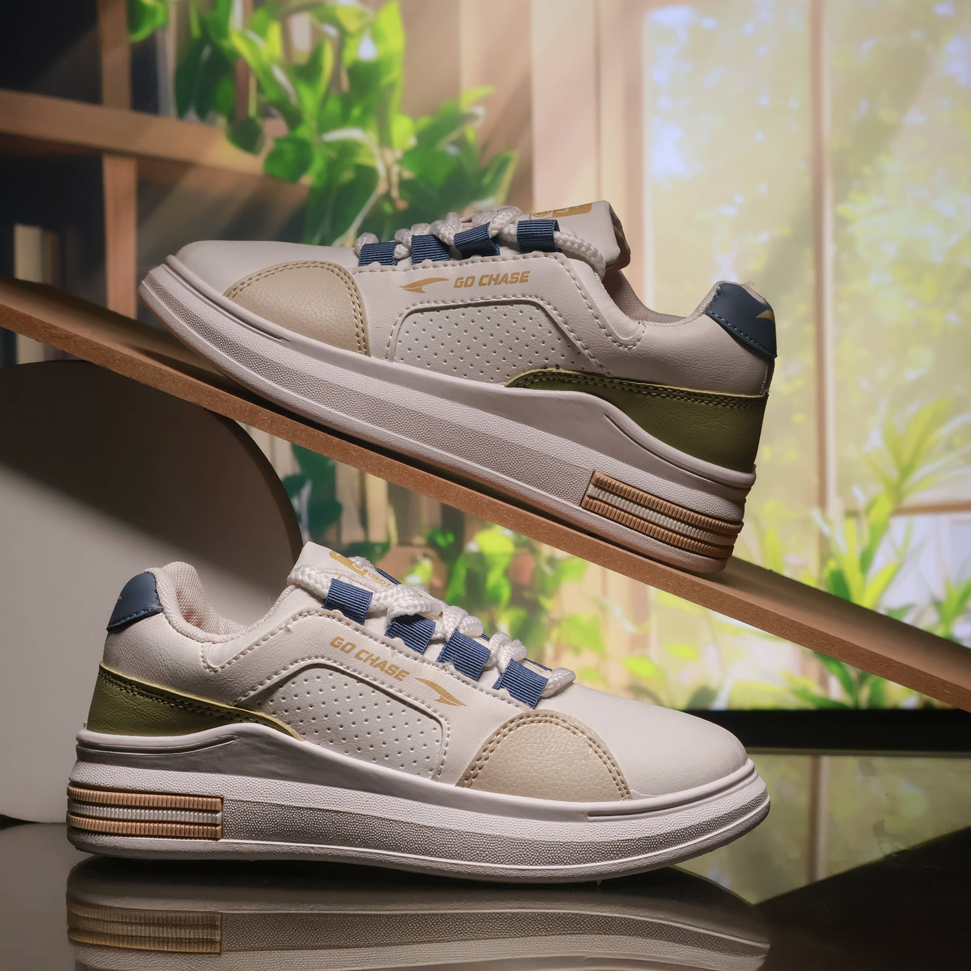     			ASIAN Off White Women's Sneakers