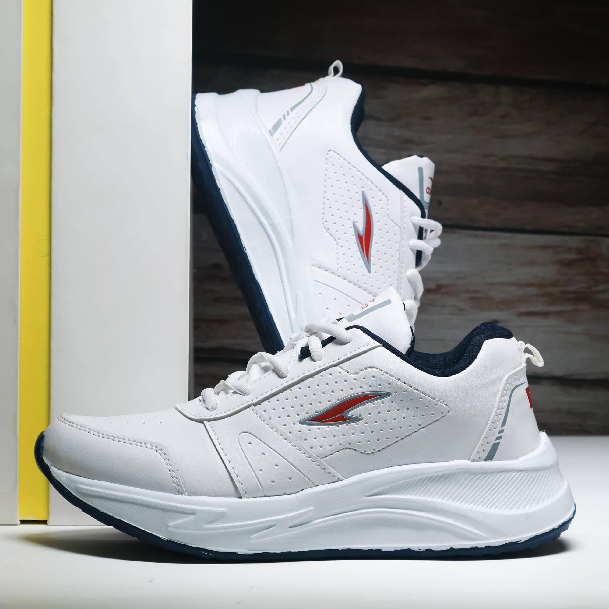     			ASIAN WATERPROOF-21 White Men's Sports Running Shoes