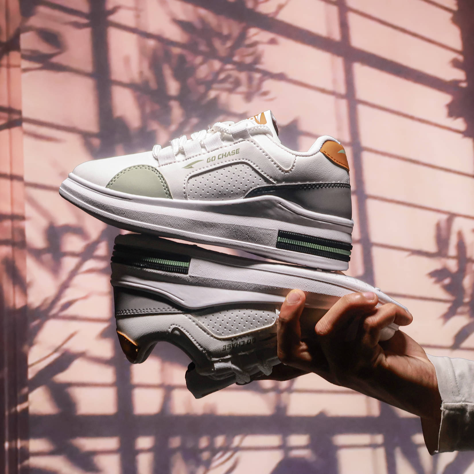     			ASIAN White Women's Sneakers