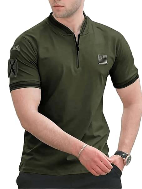     			AYARTH Men Polyester Regular Fit Solid T-Shirt ( Olive Green )