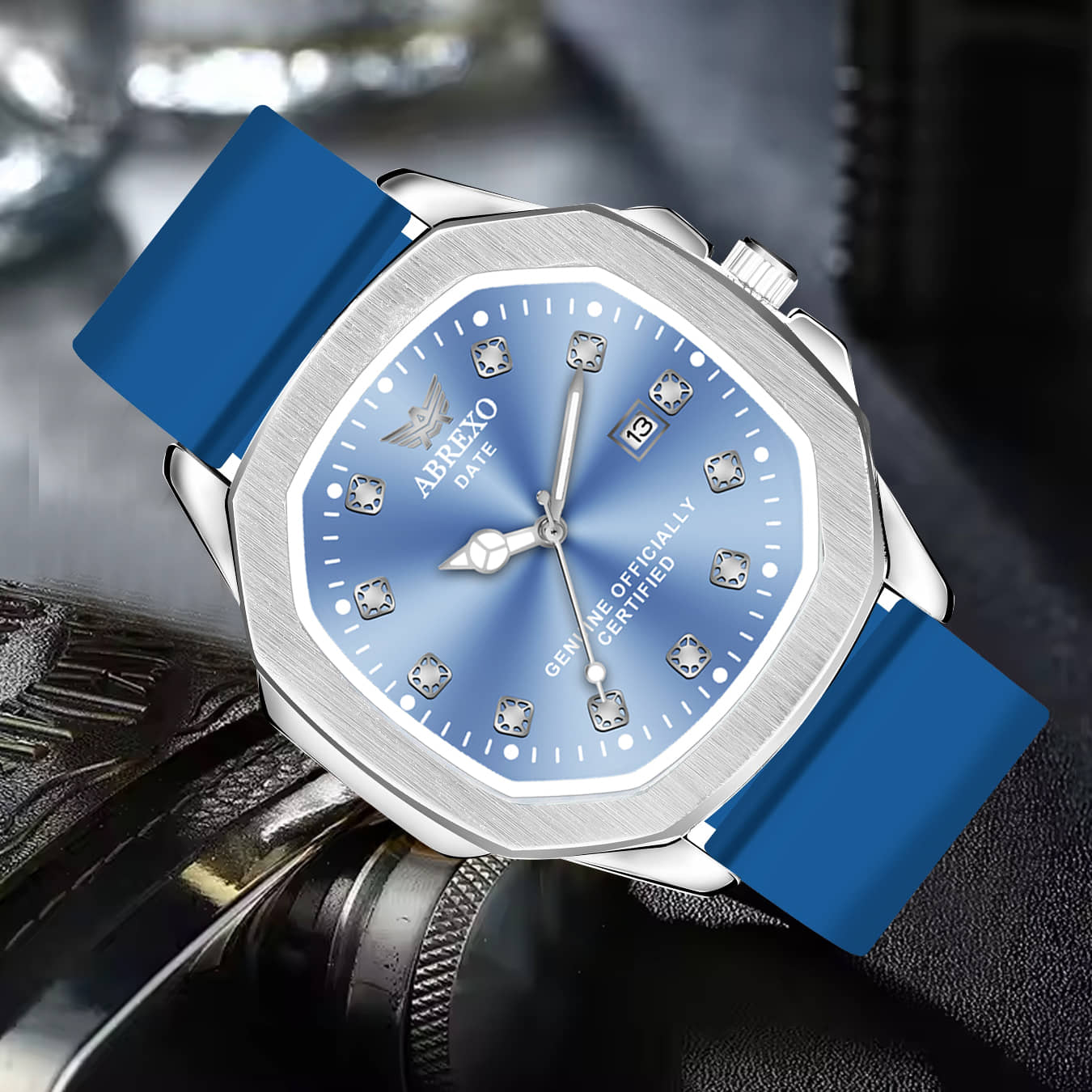 Abrexo Blue Silicon Analog Men's Watch
