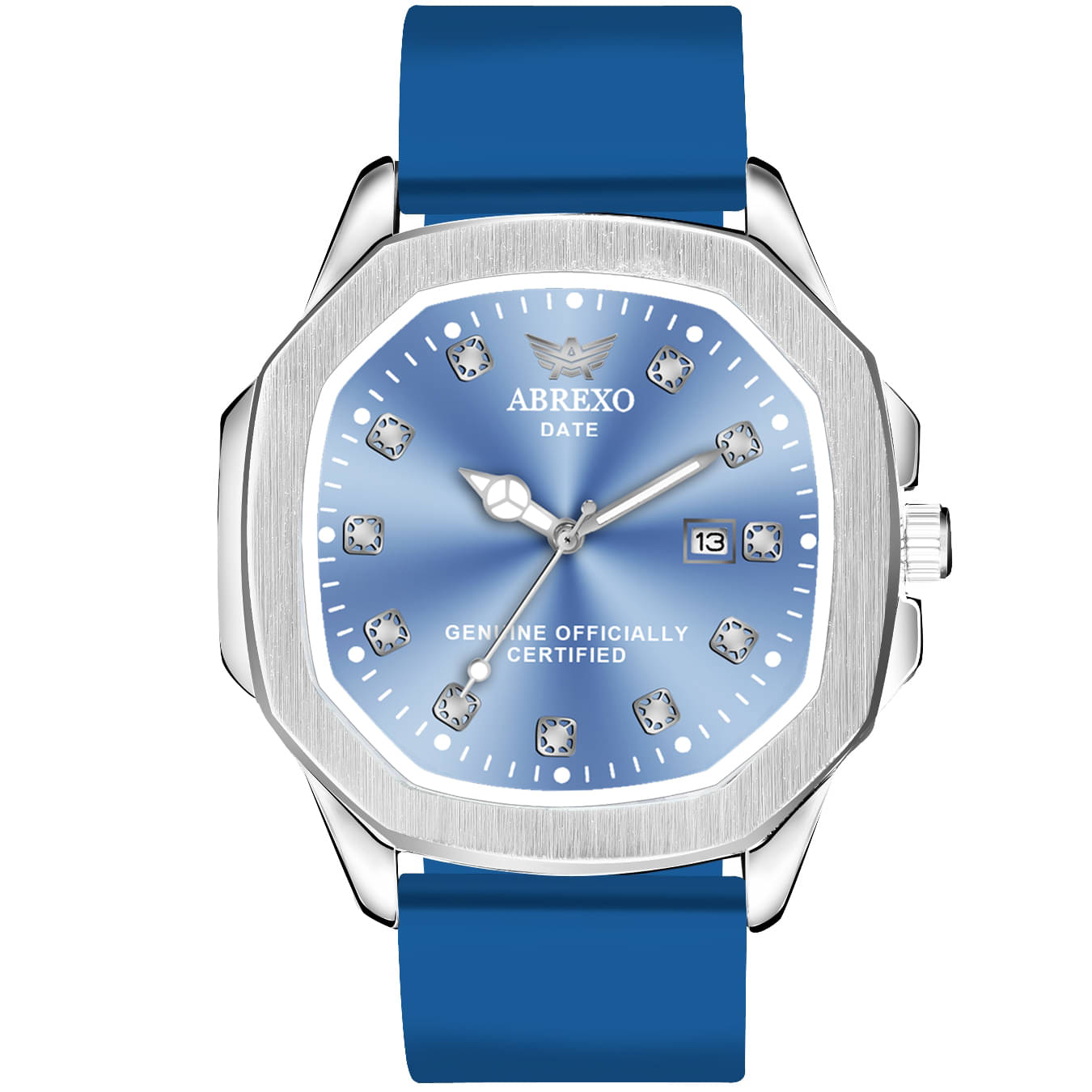     			Abrexo Blue Silicon Analog Men's Watch