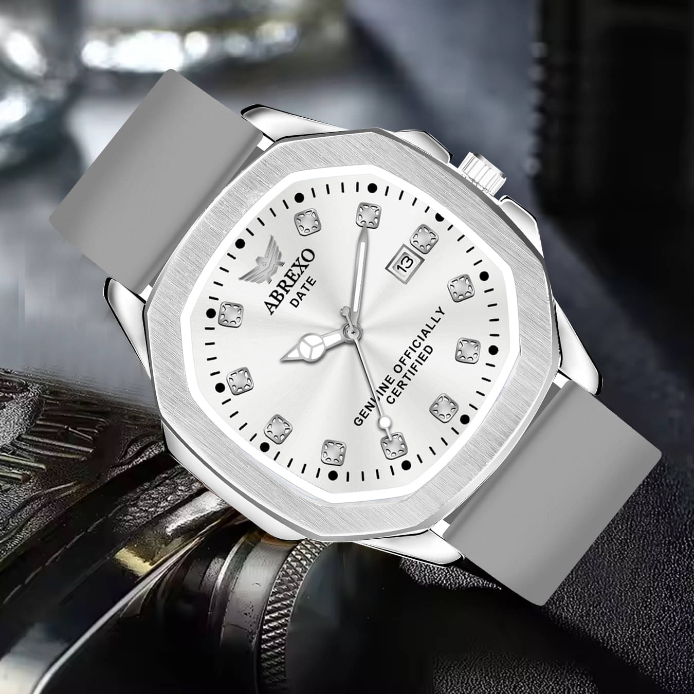     			Abrexo Dark Grey Silicon Analog Men's Watch
