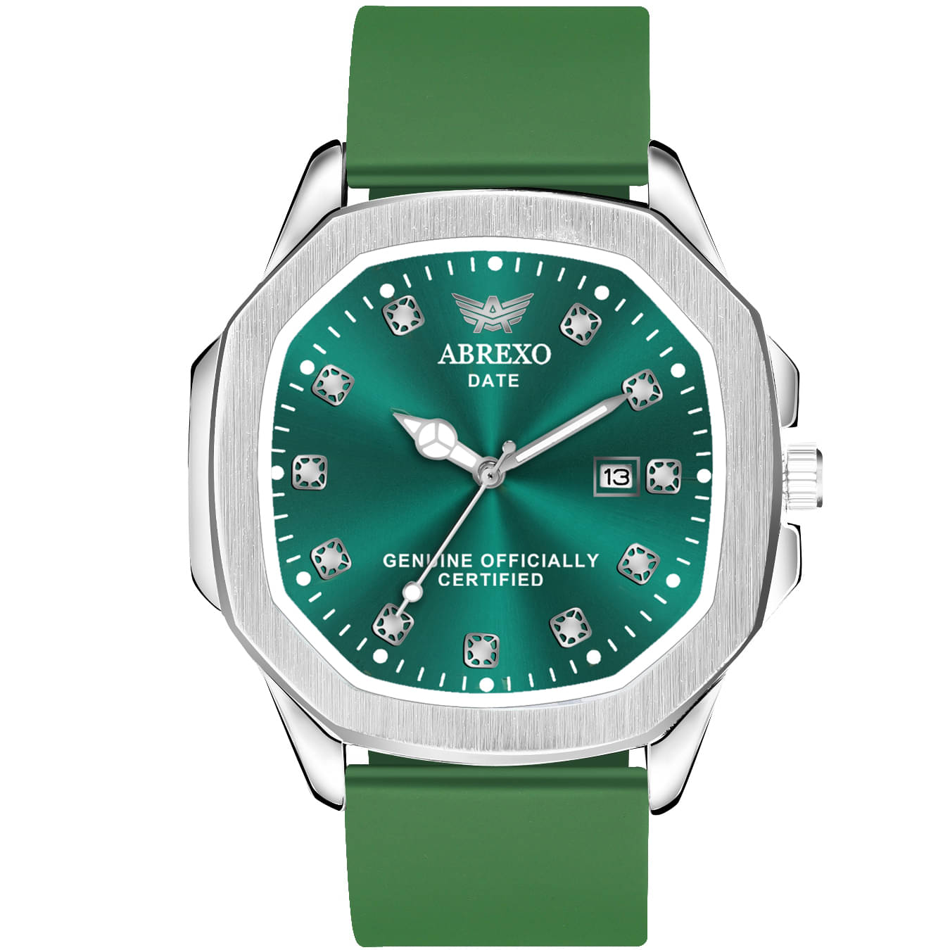     			Abrexo Green Silicon Analog Men's Watch