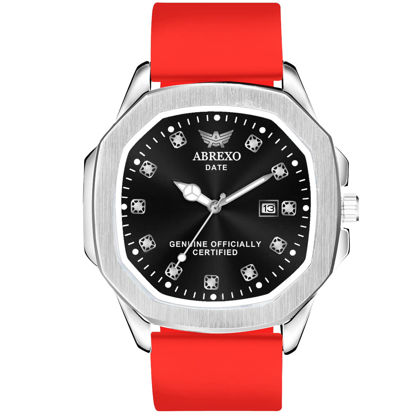    			Abrexo Red Silicon Analog Men's Watch