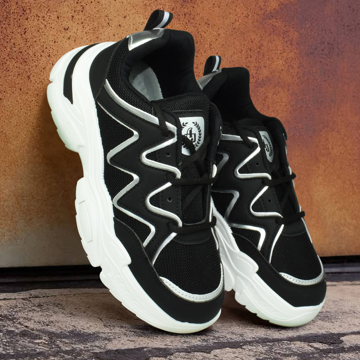     			Ajanta Black Women's Sneakers