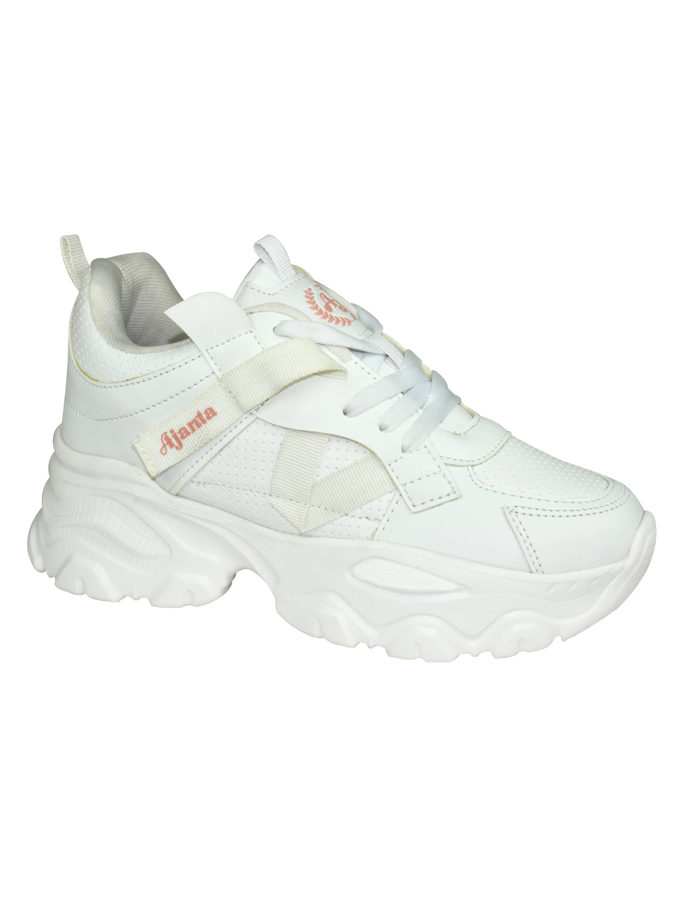     			Ajanta White Women's Sneakers