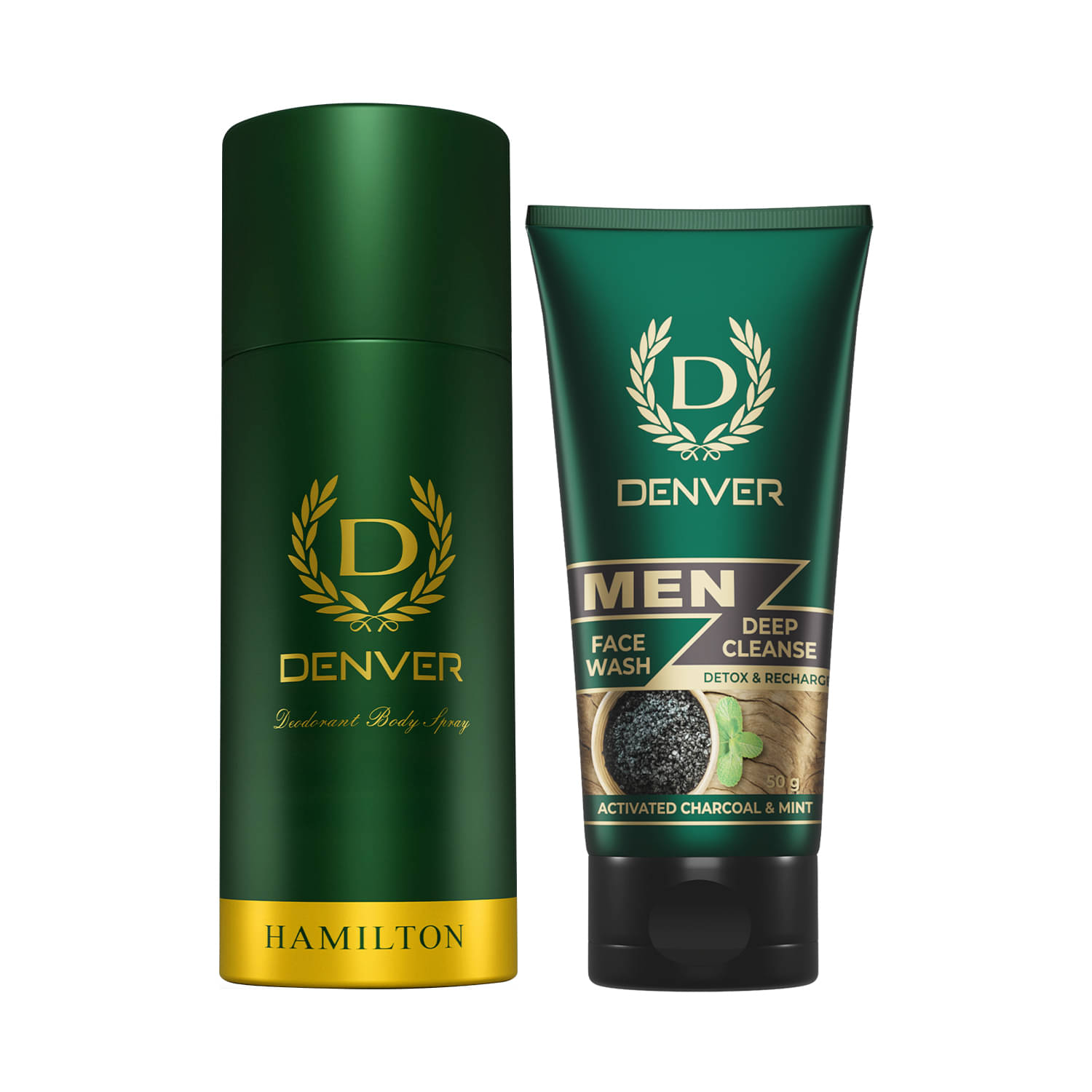     			Denver Hamilton 150 ml Deodorant Spray & Deep Cleanse 50 gm Face Wash For Men 200 ml ( Pack of 2 )
