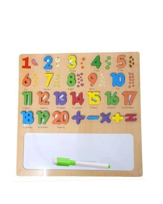     			Eclet Wooden Learning Educational Board for Kids,Puzzle Toys for 3 to 6 Years Old Boys & Girls Educational Toys for Toddlers & Preschoolers,123 (Numerical) Toys for Kids(Set of 1,multicolour)