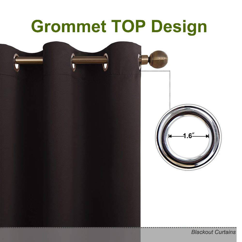 Essensa furnishings Solid Blackout Ring Rod Curtain 7 ft ( Pack of 1 ) - Coffee Essensa furnishings Solid Blackout Ring Rod Curtain 7 ft ( Pack of 1 ) - Coffee