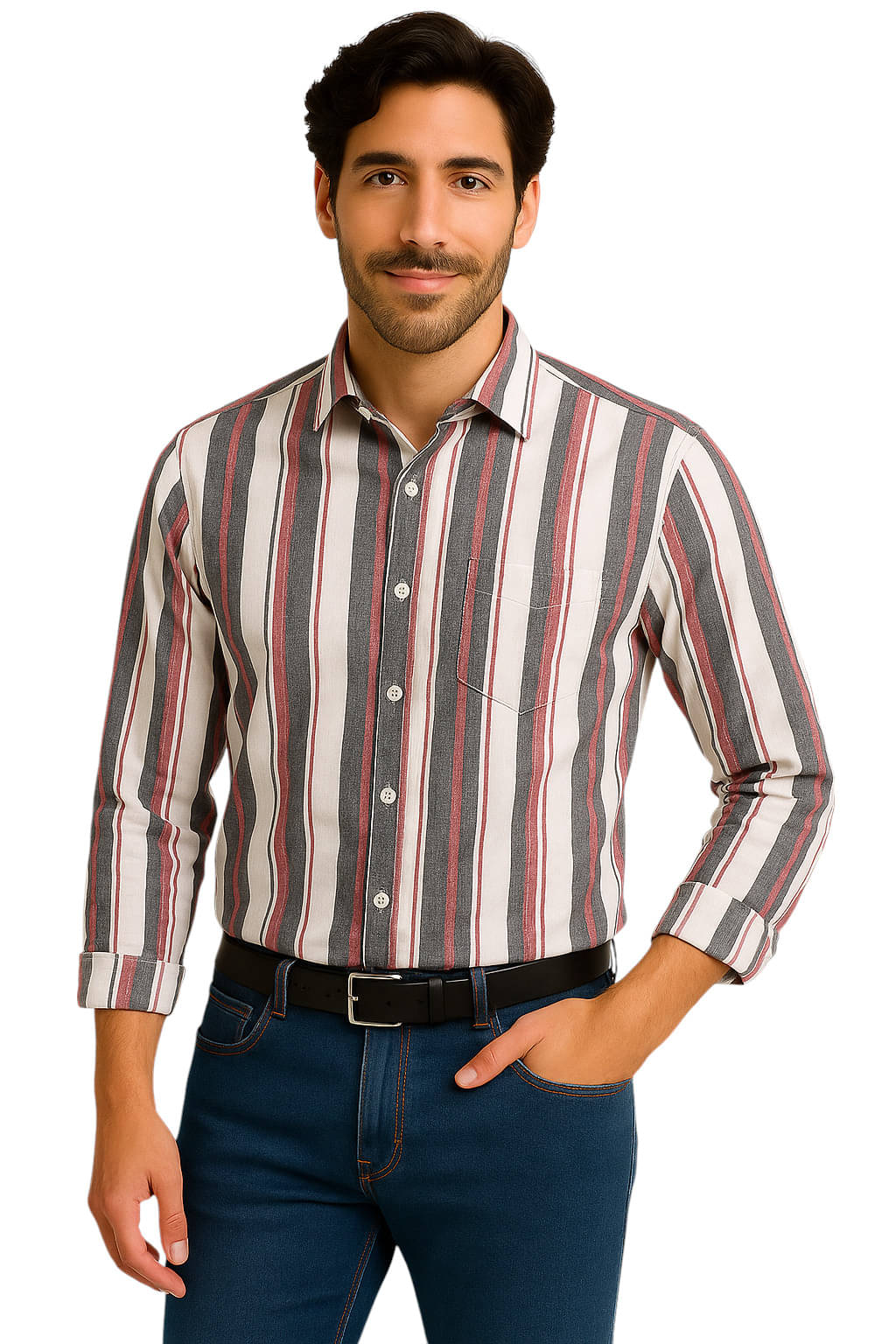 FABRIZER 100% Cotton Regular Fit Striped Full Sleeves Men's Casual Shirt - Brown ( Pack of 1 ) FABRIZER 100% Cotton Regular Fit Striped Full Sleeves Men's Casual Shirt - Brown ( Pack of 1 )