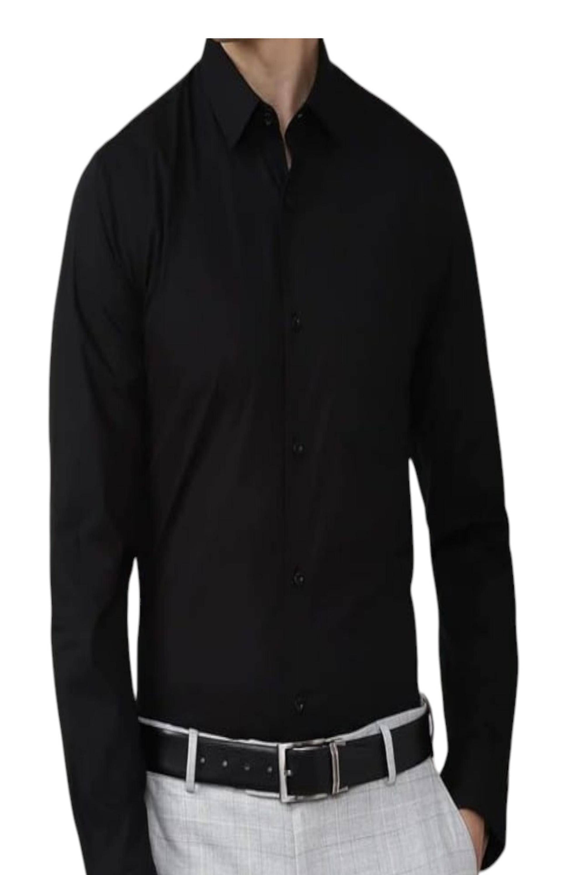     			FABRIZER Cotton Regular Fit Full Sleeves Men's Formal Shirt - Black ( Pack of 1 )