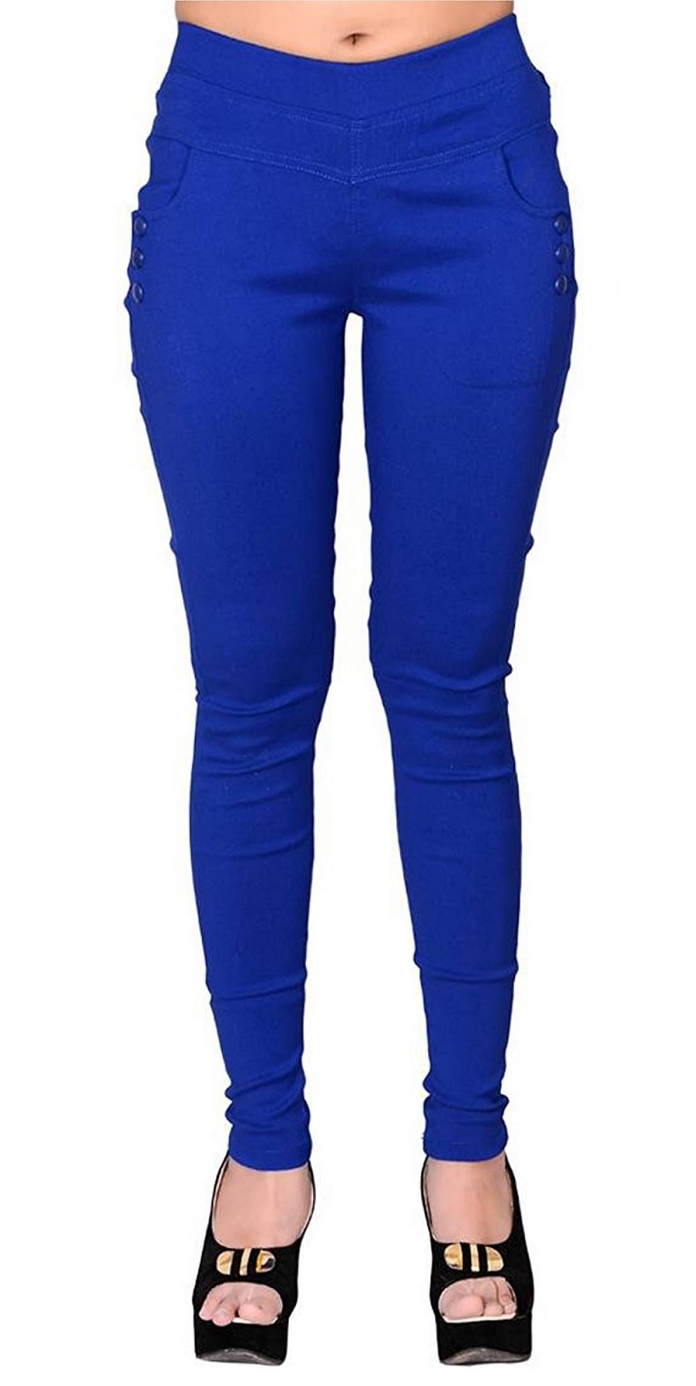     			FeelBlue Women Cotton Blend Skinny Fit Jegging ( Blue )
