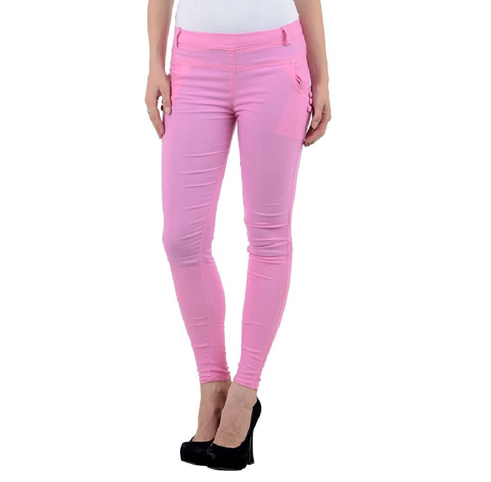     			FeelBlue Women Cotton Blend Skinny Fit Jegging ( Pink )