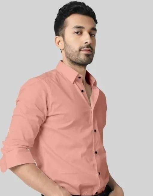     			Gunatit Enterprise Linen Regular Fit Solids Full Sleeves Men's Casual Shirt - Pink ( Pack of 1 )