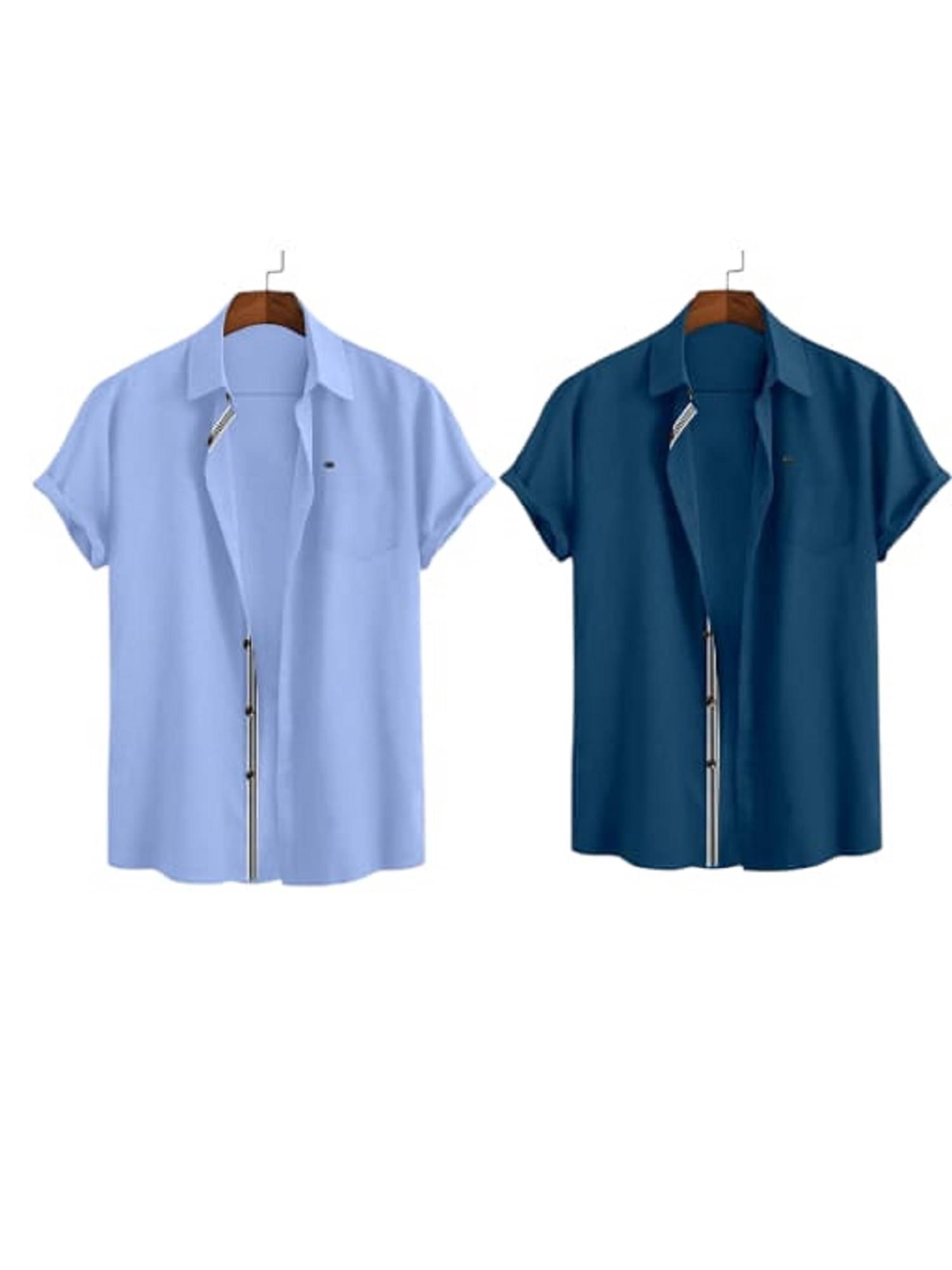 J V Brothers Cotton Blend Regular Fit Half Sleeves Men's Formal Shirt - Multicolor 8 ( Pack of 2 ) J V Brothers Cotton Blend Regular Fit Half Sleeves Men's Formal Shirt - Multicolor 8 ( Pack of 2 )