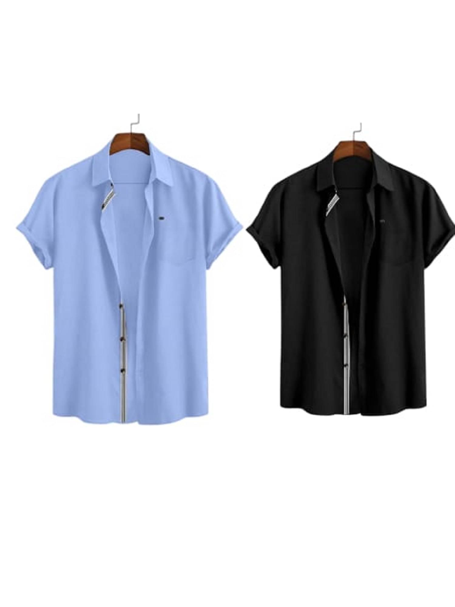 J V Brothers Cotton Blend Regular Fit Half Sleeves Men's Formal Shirt - Multicolor 5 ( Pack of 2 ) J V Brothers Cotton Blend Regular Fit Half Sleeves Men's Formal Shirt - Multicolor 5 ( Pack of 2 )
