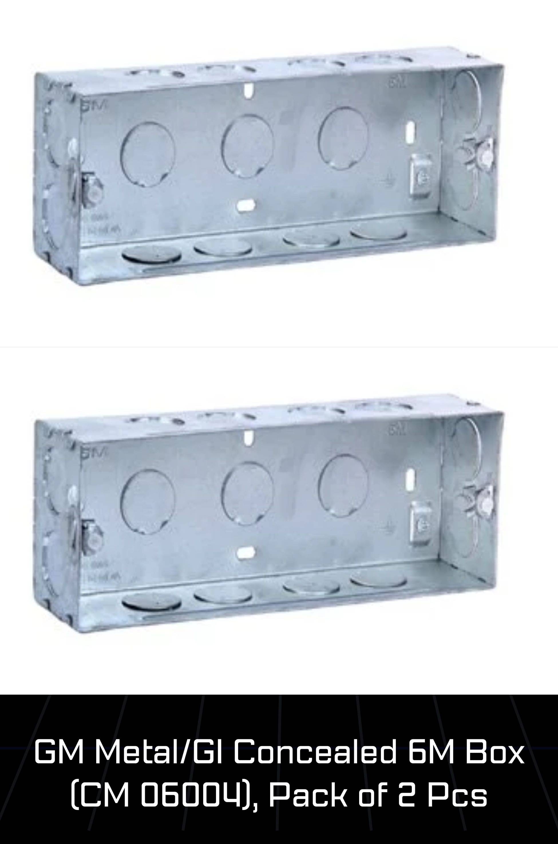 JMD DECOR GM Metal/GI Concealed 6M Box (CM 06004), Pack of 2 Pcs JMD DECOR GM Metal/GI Concealed 6M Box (CM 06004), Pack of 2 Pcs