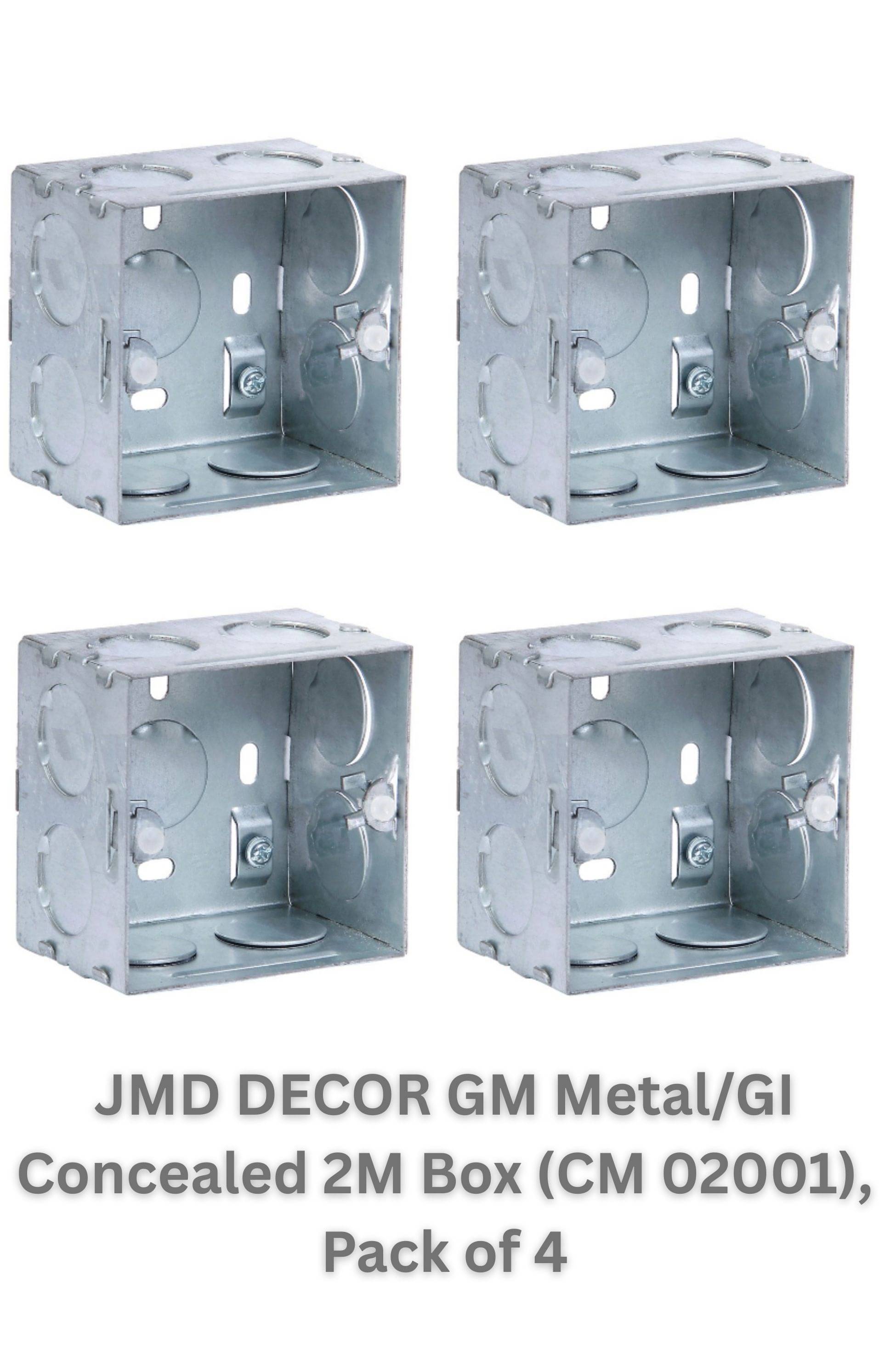 JMD DECOR GM Metal/GI Concealed 2M Box (CM 02001), Pack of 4 Units JMD DECOR GM Metal/GI Concealed 2M Box (CM 02001), Pack of 4 Units