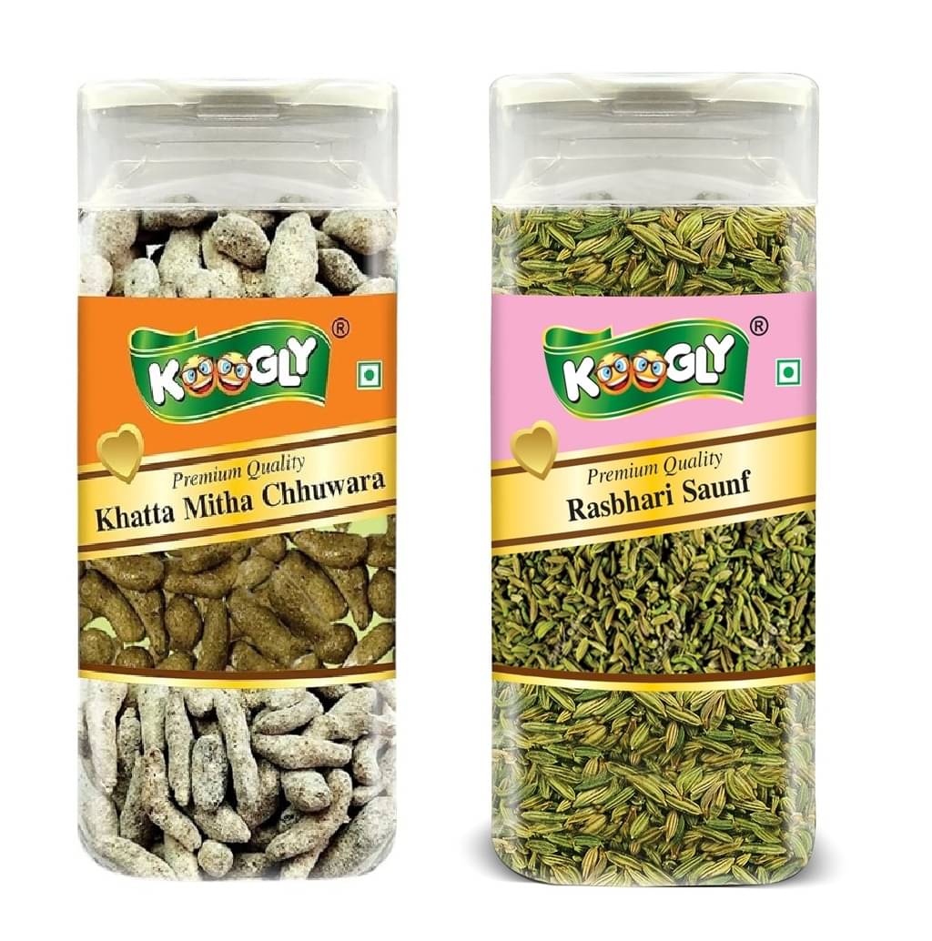     			KOOGLY Khatta Mitha Chuhara+ Rasbhari Saunf Hard Candies 400 gm