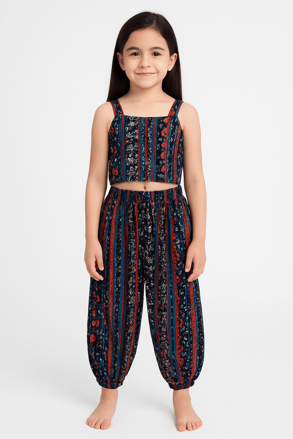 Khushi Creation Pack of 1 Girls Crepe T-shirt & Shorts ( Multicolor ) Khushi Creation Pack of 1 Girls Crepe T-shirt & Shorts ( Multicolor )