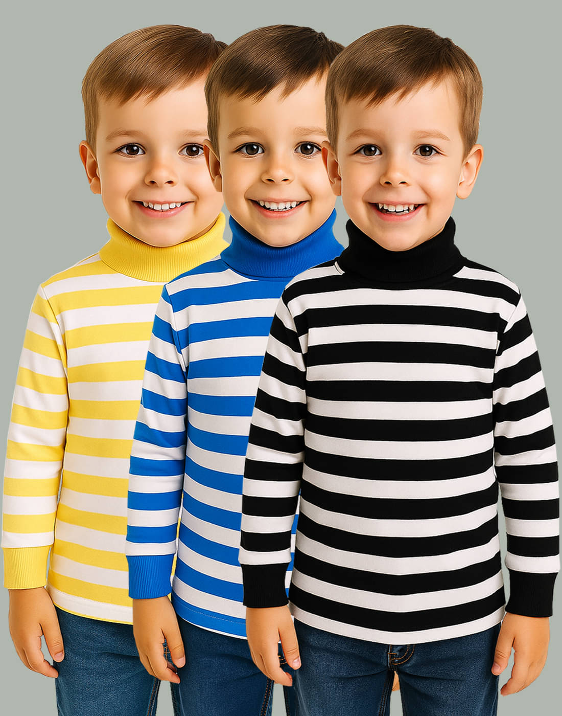     			KidzzCart Pack of 3 Boys Cotton Sweatshirt ( Multicolor 2 )