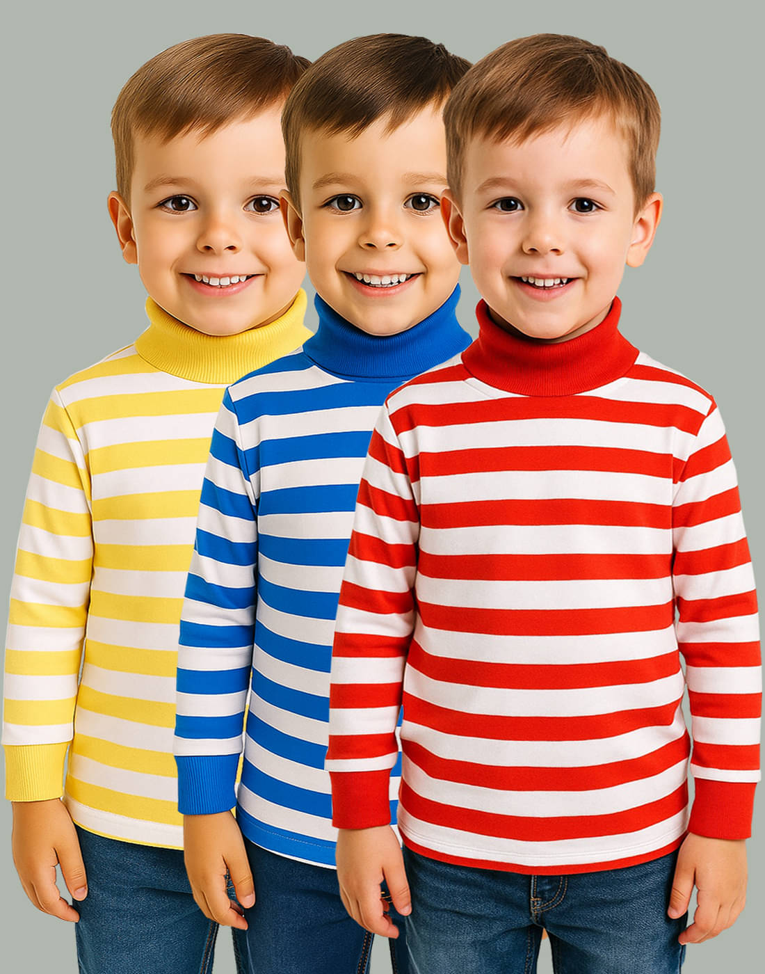     			KidzzCart Pack of 3 Boys Cotton Sweatshirt ( Multicolor 3 )