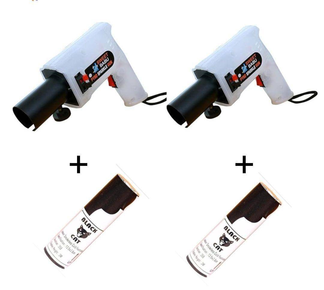     			LED Cold Pyro White gun with 2 pyro