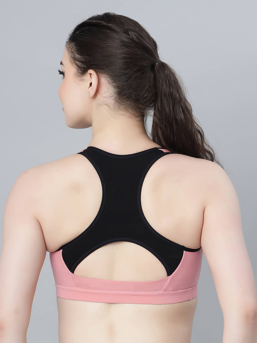 LUXORA Pack of 1 Lycra Removable Padding Sports Bra For Women ( Peach ) LUXORA Pack of 1 Lycra Removable Padding Sports Bra For Women ( Peach )