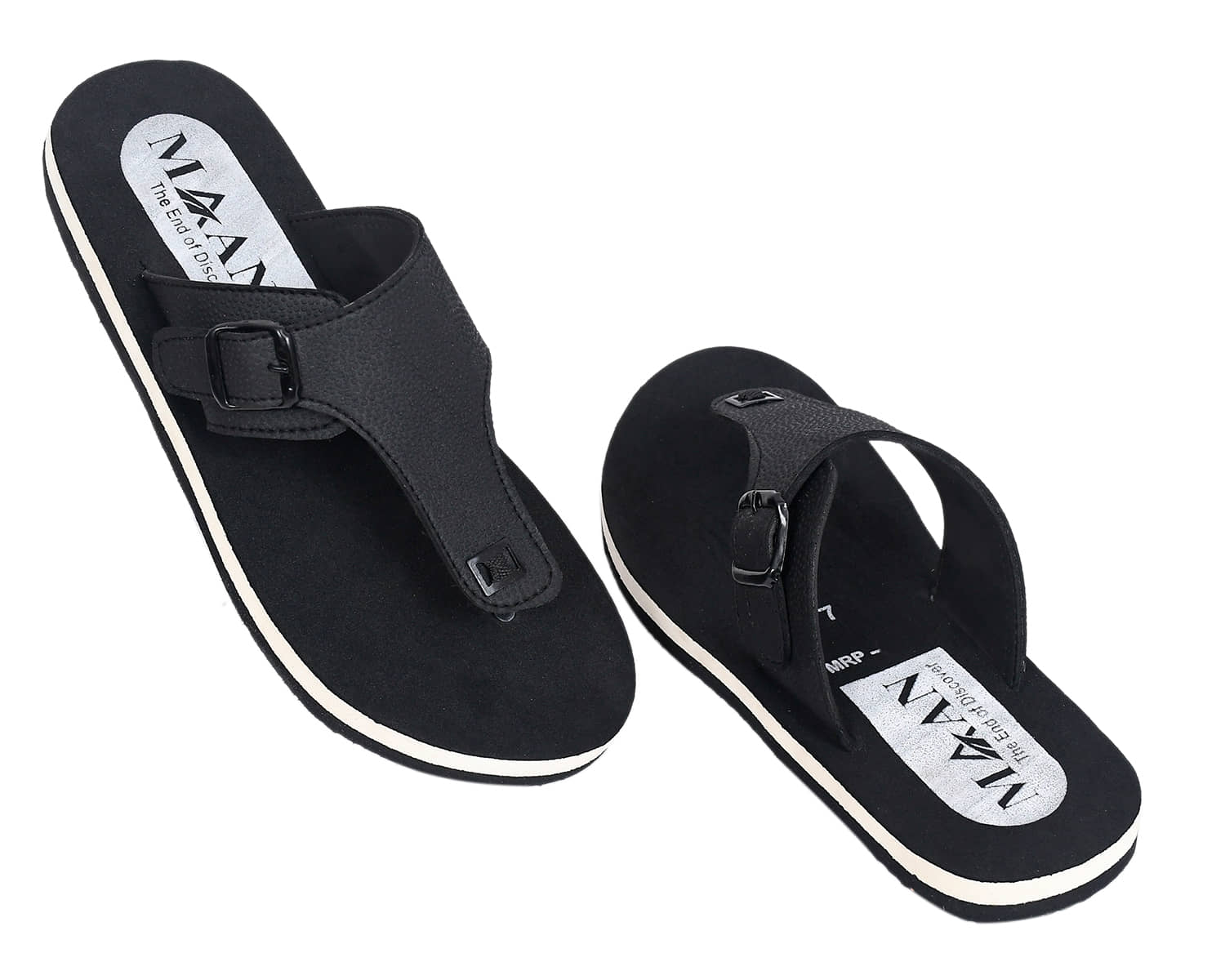 MAAN Black Men's Thong Flip Flop