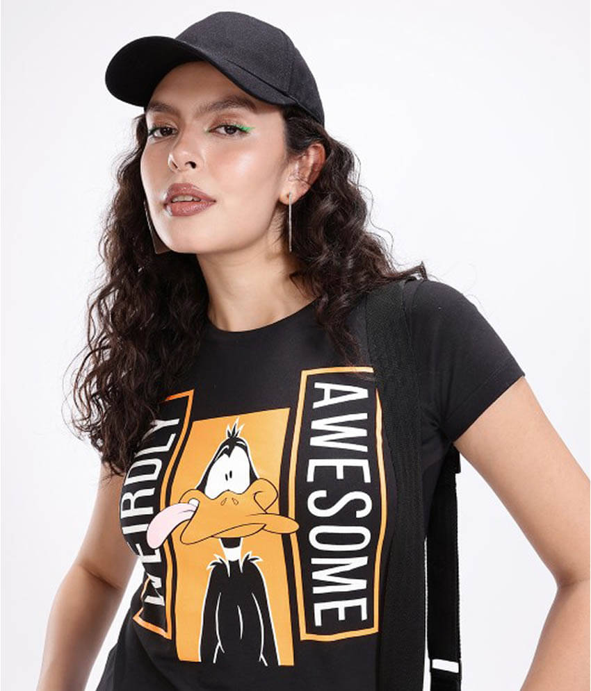 MINUTE MIRTH Women's Cotton Regular Top ( Black )     			MINUTE MIRTH Women's Cotton Regular Top ( Black )