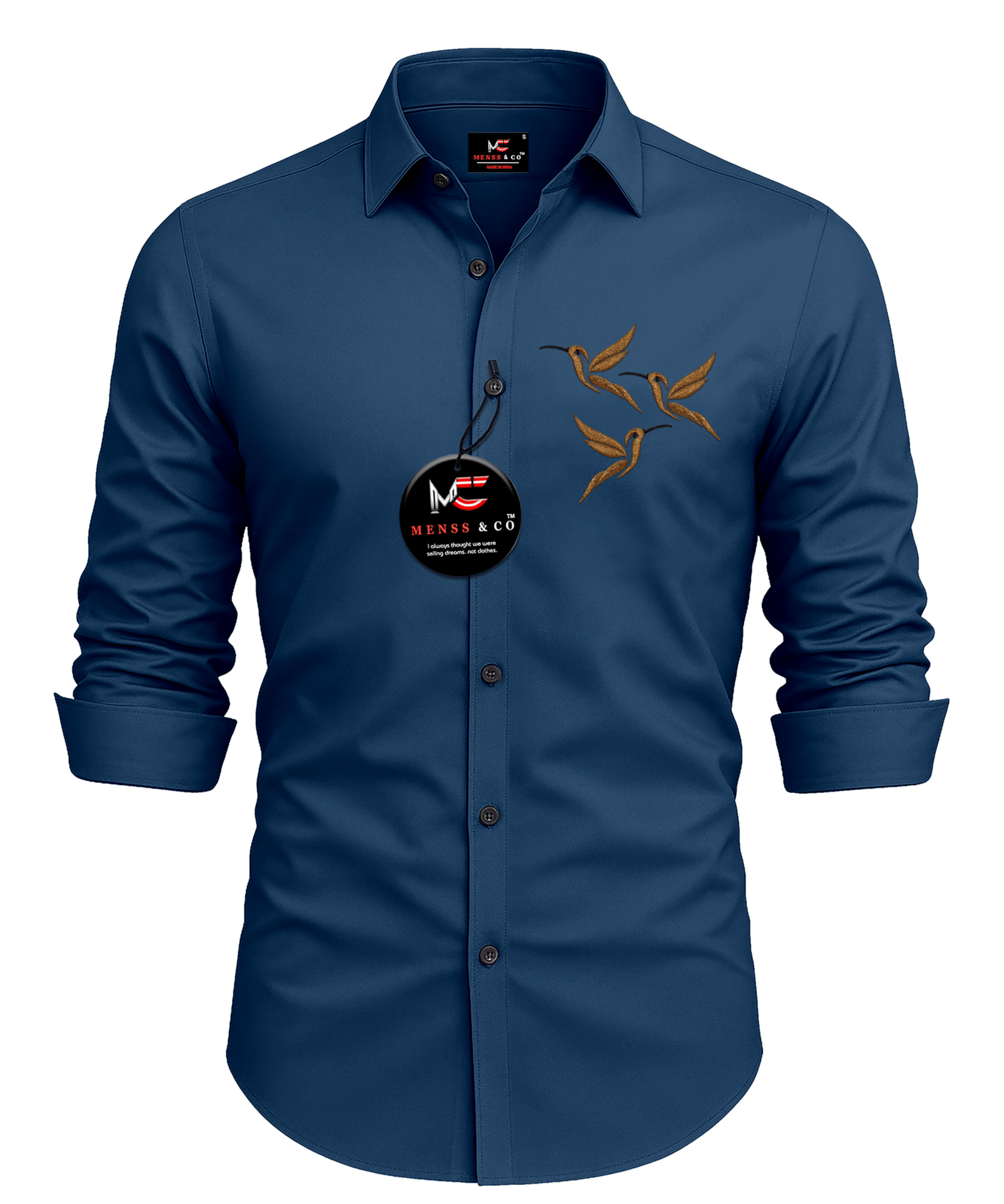 Menss & co 100% Cotton Regular Fit Embroidered Full Sleeves Men's Casual Shirt - Teal ( Pack of 1 ) Menss & co 100% Cotton Regular Fit Embroidered Full Sleeves Men's Casual Shirt - Teal ( Pack of 1 )