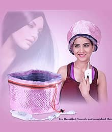 NIYOREZ Hair Steam Spa Cap Pink Below 1500W Hair Dryer