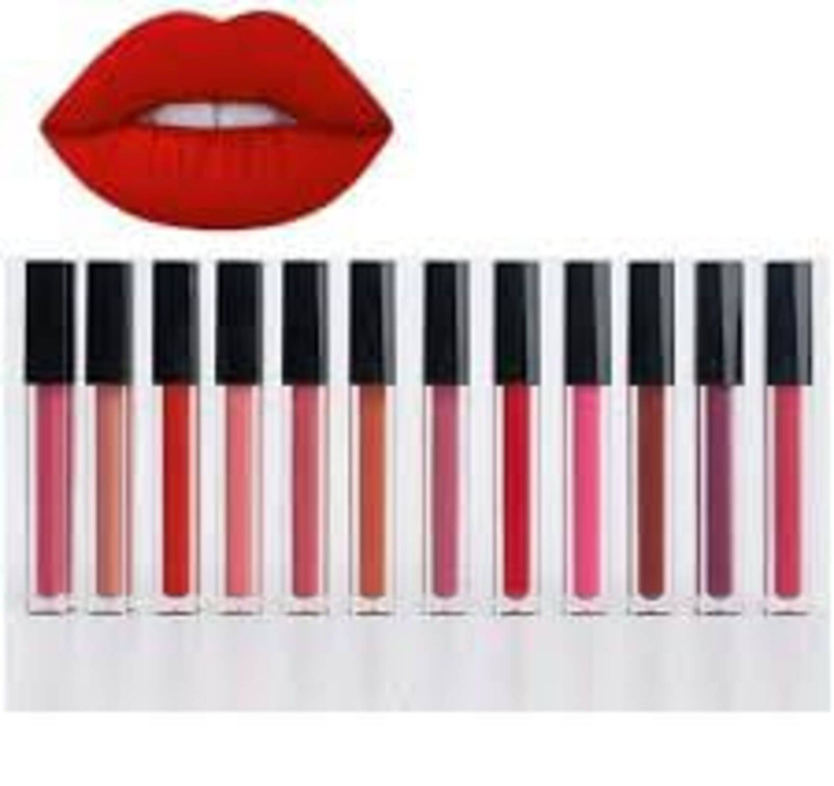     			NattyU Multi Matte Long Lasting Liquid Lipstick ( Pack of 12 )