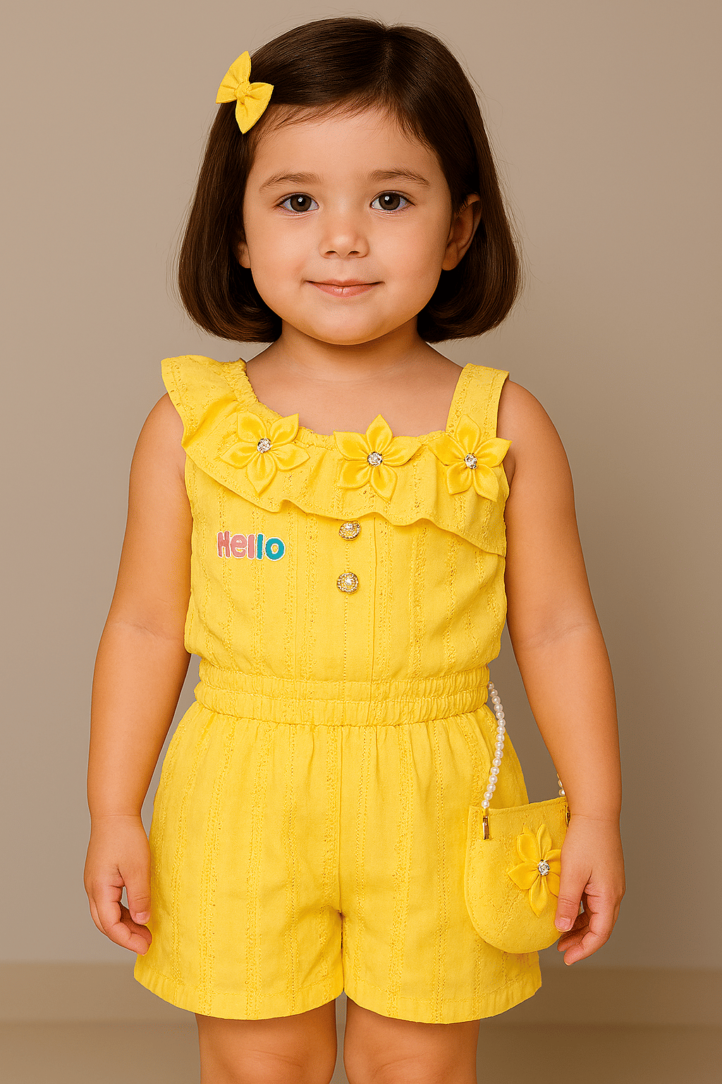 New Collection Pack of 1 Baby Girls Cotton Blend Shirt & Shorts ( Yellow ) New Collection Pack of 1 Baby Girls Cotton Blend Shirt & Shorts ( Yellow )