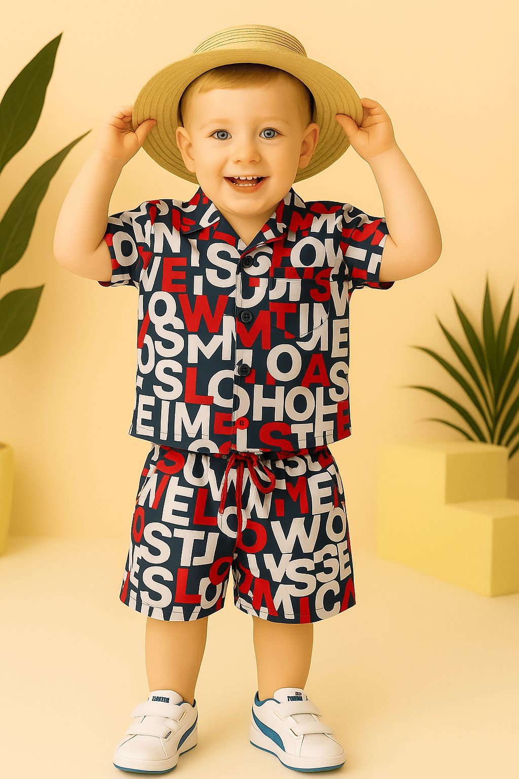     			New Collection Pack of 1 Boys Cotton Blend Shirt & Shorts Set ( Red )