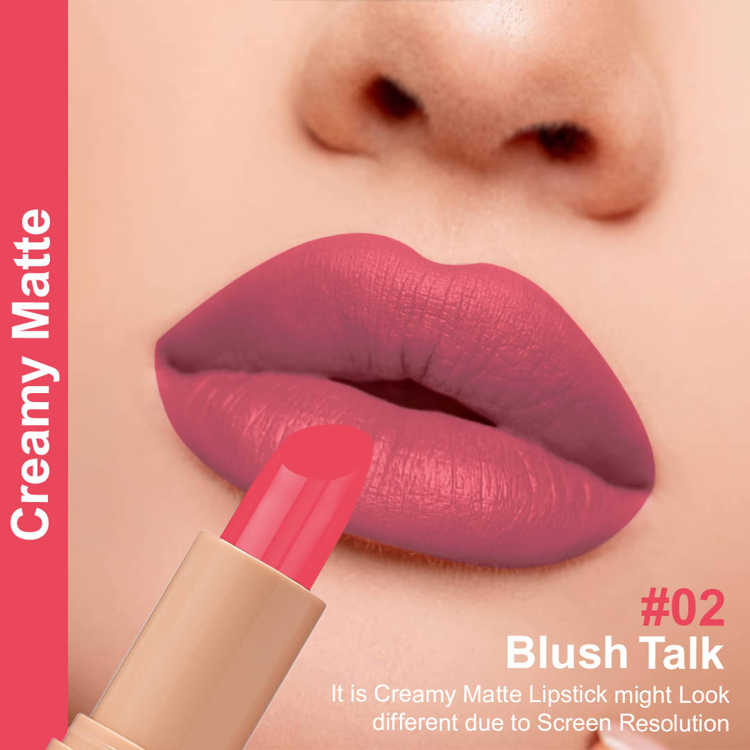     			One Wish Pink Matte Long Lasting Creme Lipstick ( Pack of 1 )