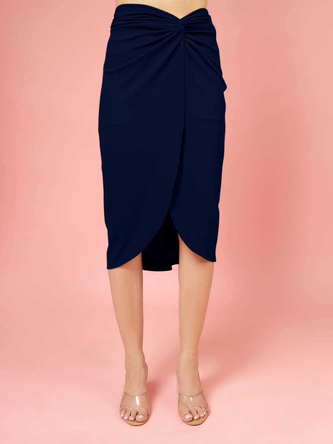     			Oomph! Blue Polyester Women's Flared Skirt ( Pack of 1 )