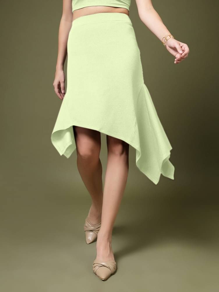 Oomph! Green Polyester Women's A-Line Skirt ( Pack of 1 )     			Oomph! Green Polyester Women's A-Line Skirt ( Pack of 1 )