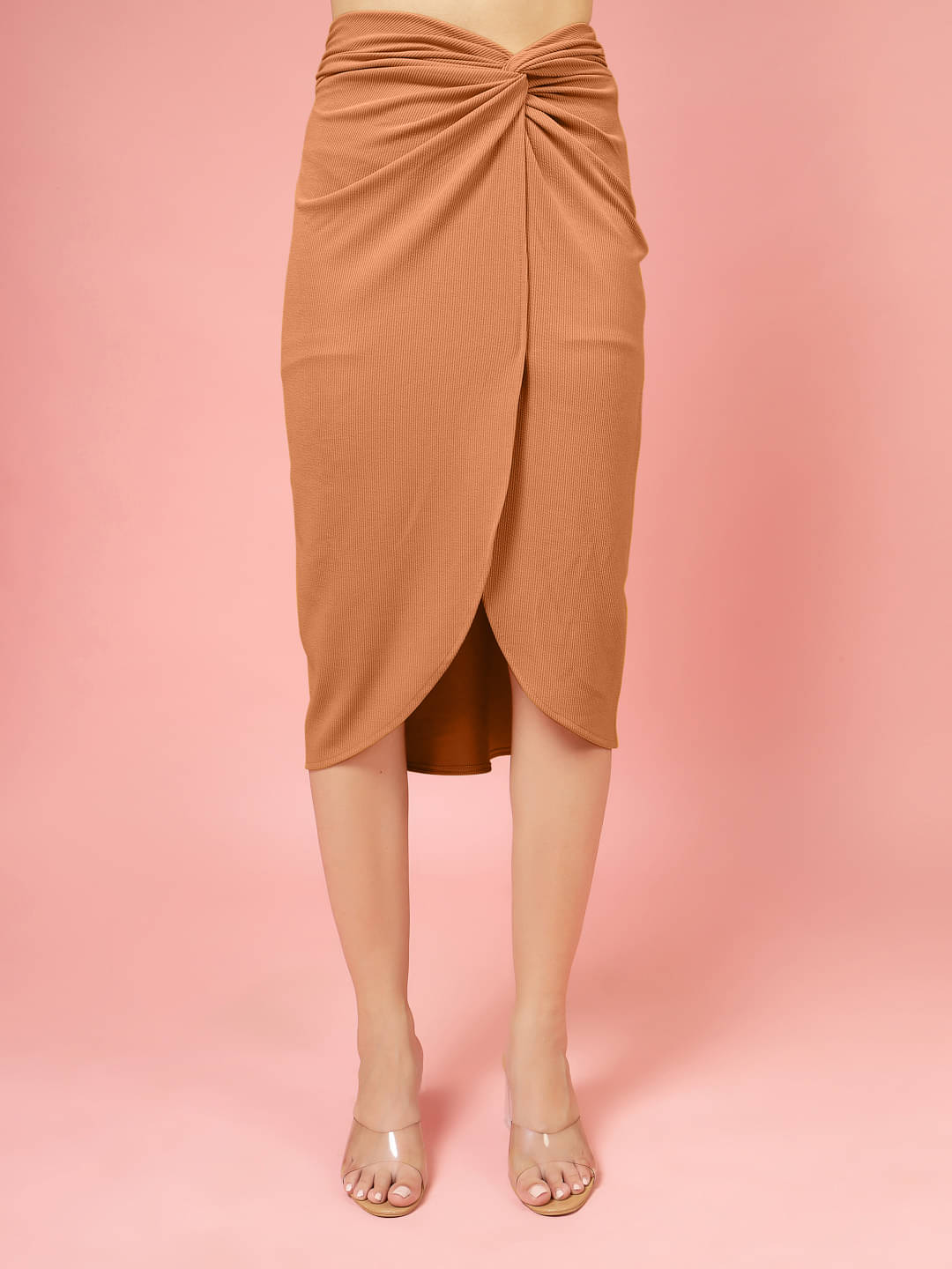     			Oomph! Orange Polyester Women's Flared Skirt ( Pack of 1 )