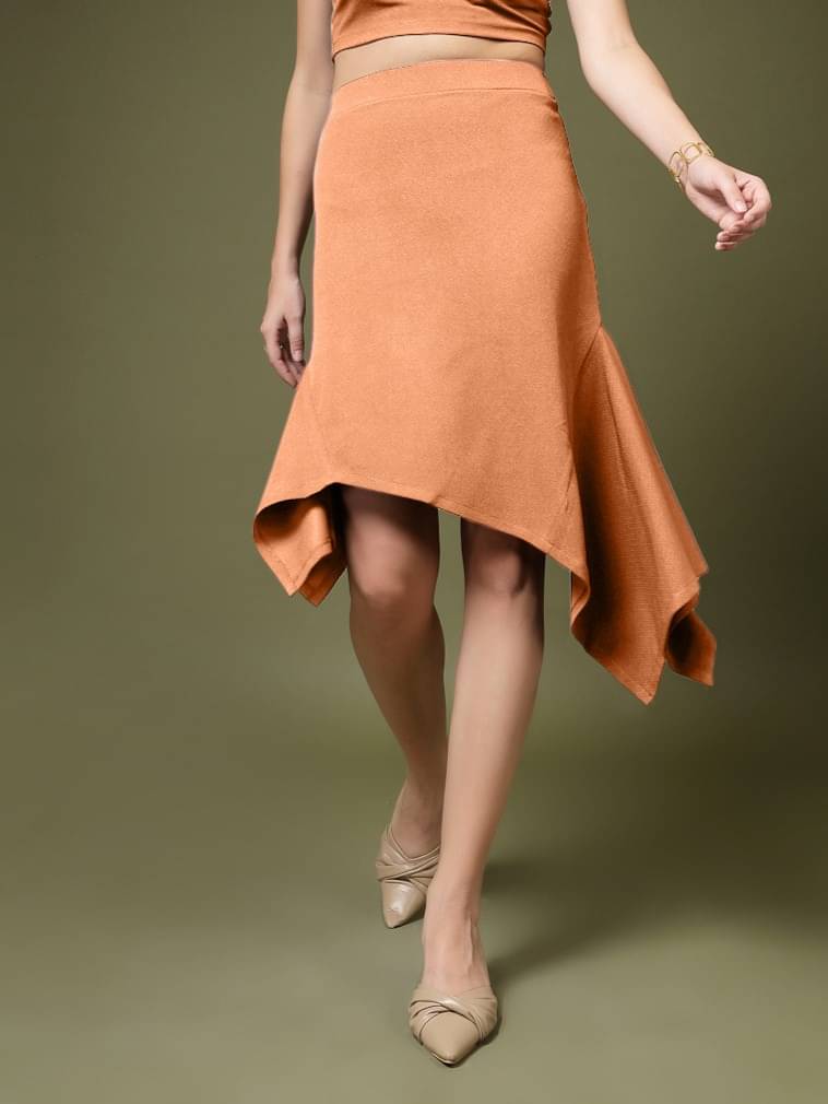 Oomph! Orange Polyester Women's A-Line Skirt ( Pack of 1 ) Oomph! Orange Polyester Women's A-Line Skirt ( Pack of 1 )
