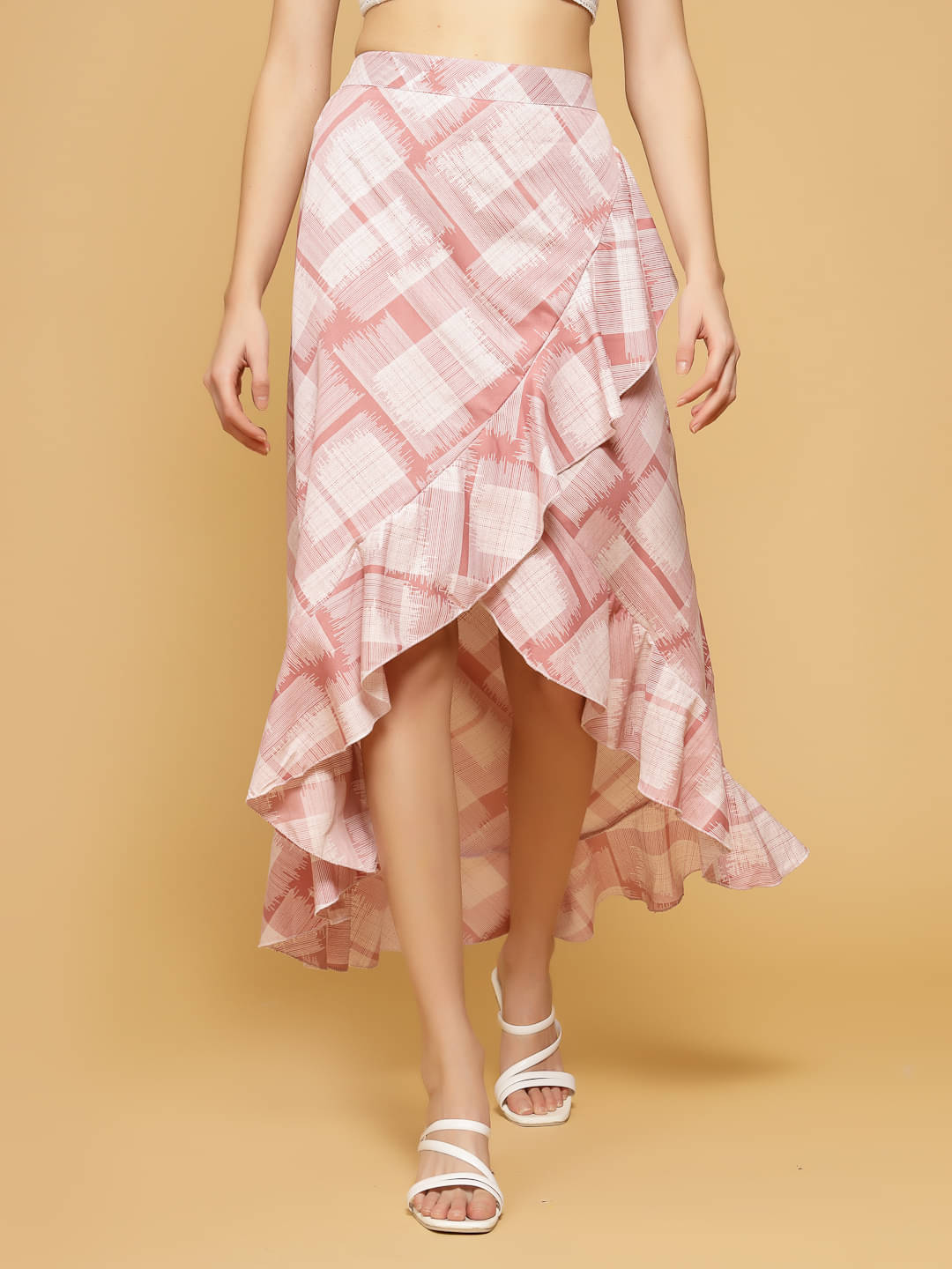 Oomph! Pink Crepe Women's A-Line Skirt ( Pack of 1 ) Oomph! Pink Crepe Women's A-Line Skirt ( Pack of 1 )