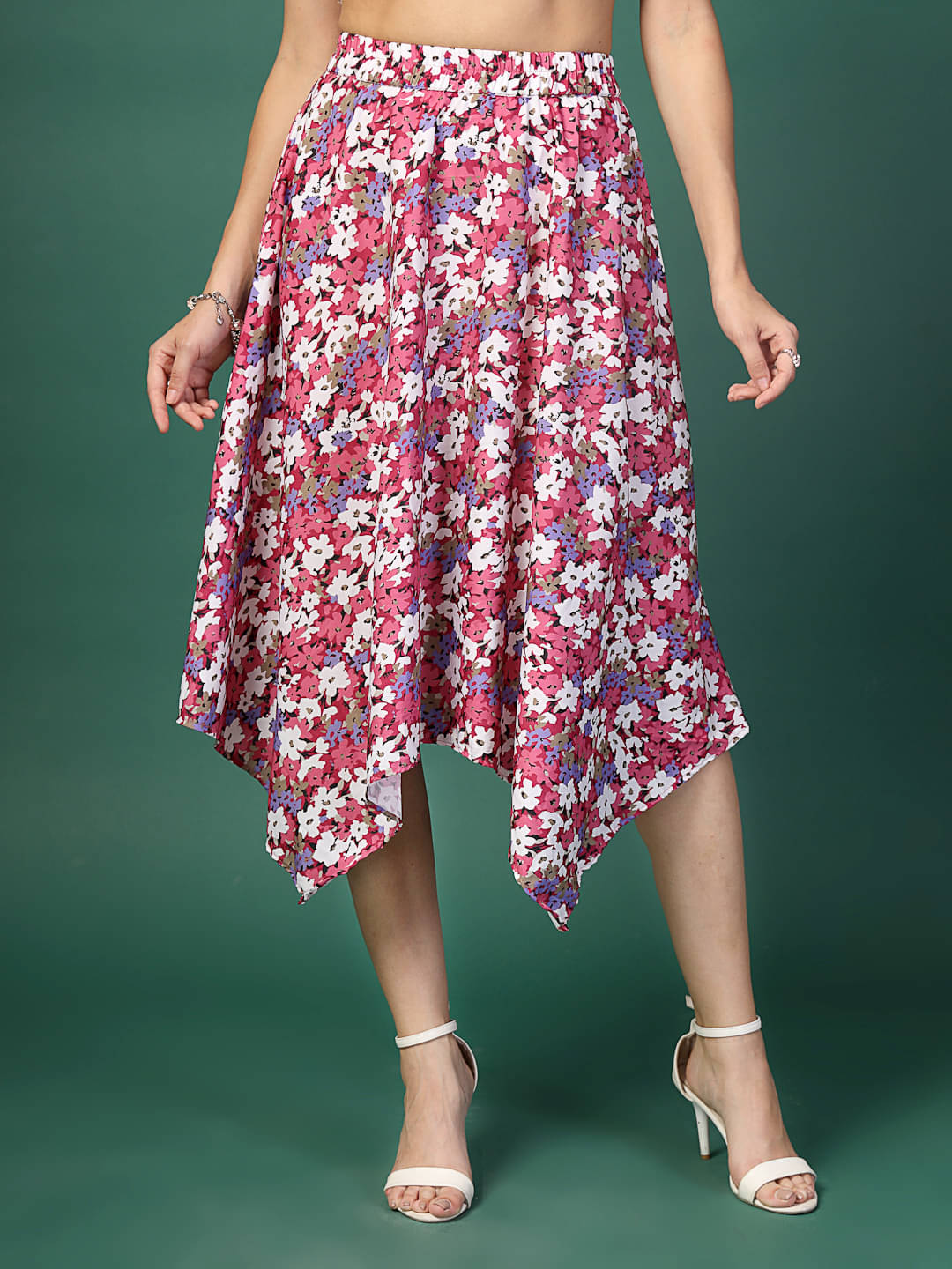 Oomph! Pink Crepe Women's A-Line Skirt ( Pack of 1 )     			Oomph! Pink Crepe Women's A-Line Skirt ( Pack of 1 )