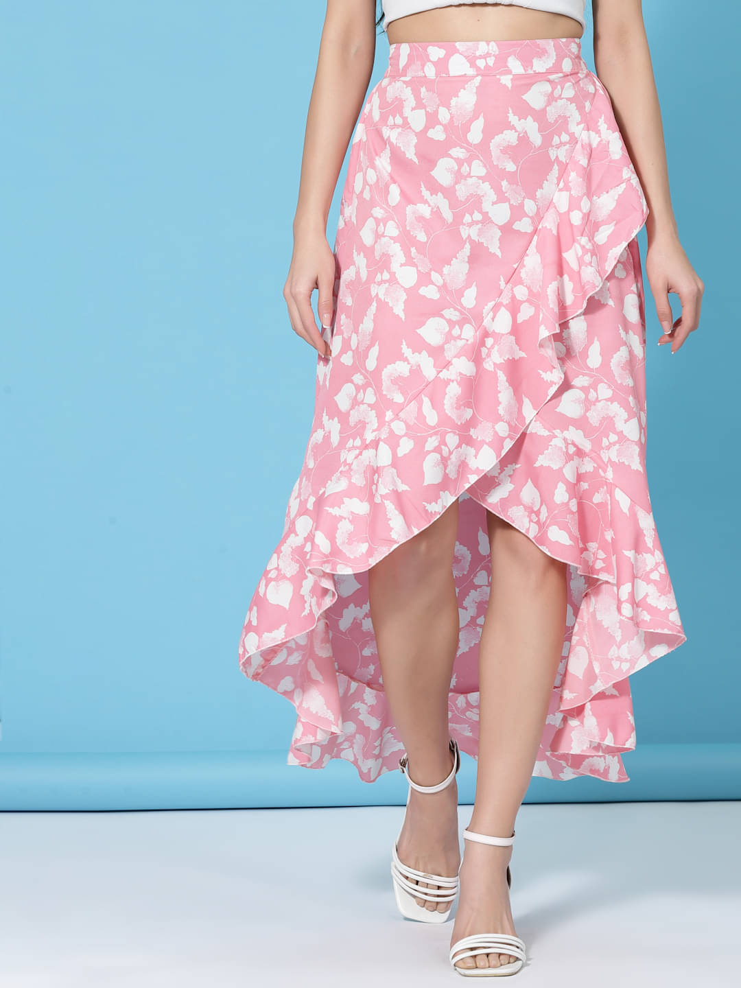     			Oomph! Pink Crepe Women's A-Line Skirt ( Pack of 1 )