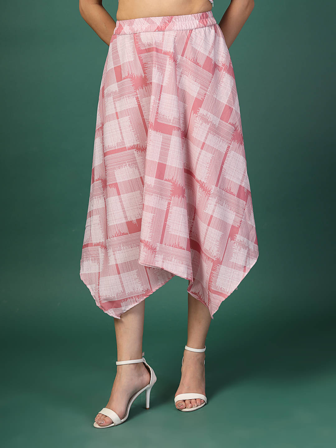     			Oomph! Pink Crepe Women's A-Line Skirt ( Pack of 1 )